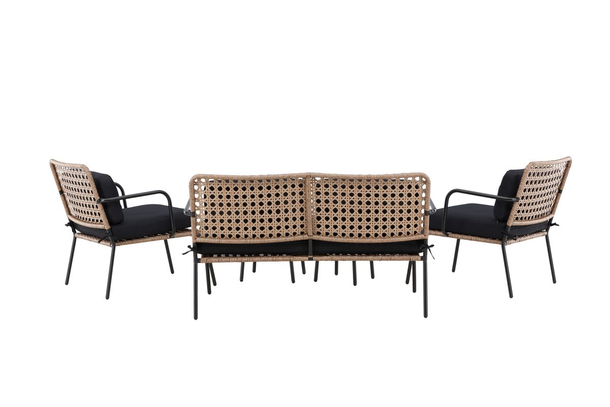 Loungeset Marocco - Rückenlehnen und Sitzflächen aus Naturrattan