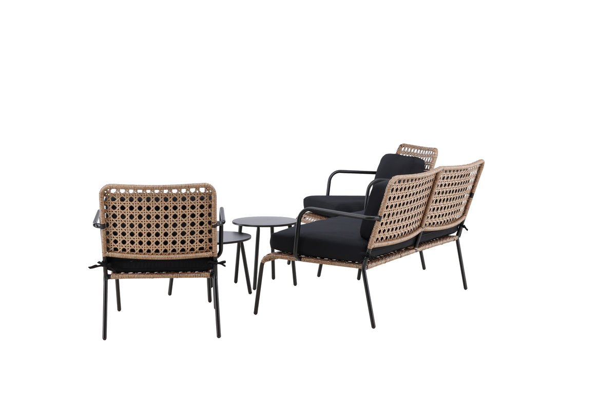 Loungeset Marocco - Rückenlehnen und Sitzflächen aus Naturrattan