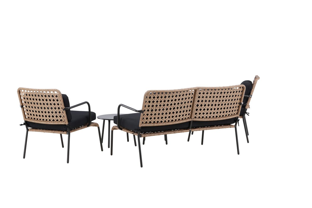 Loungeset Marocco - Rückenlehnen und Sitzflächen aus Naturrattan