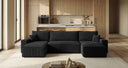 Designer Sofa Lunaro U Mini mit Schlaffunktion und Stauraum in Cord