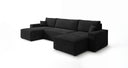Designer Sofa Lunaro U Mini mit Schlaffunktion und Stauraum in Cord