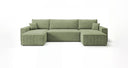 Designer Sofa Lunaro U Mini mit Schlaffunktion und Stauraum in Cord