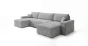 Designer Sofa Lunaro U Mini mit Schlaffunktion und Stauraum in Cord
