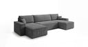 Designer Sofa Lunaro U Mini mit Schlaffunktion und Stauraum in Cord