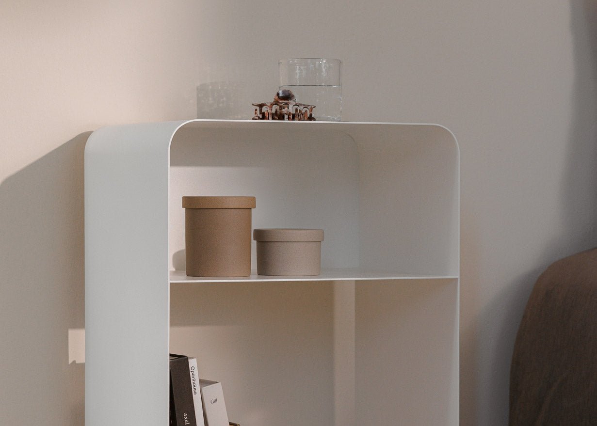 Nachttisch Damio – Minimalistisches Design aus pulverbeschichtetem Metall