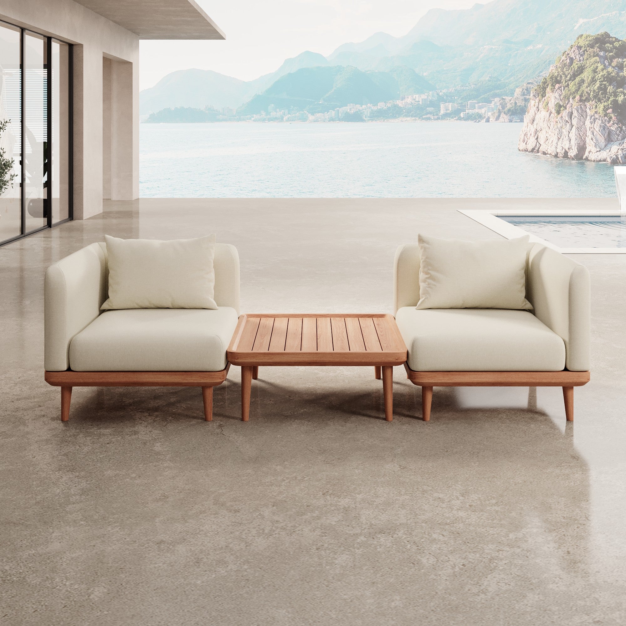 Nouri – 2 Loungemodule & Tisch | Aevora™ Kollektion