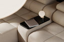 Designer Sofa Wohnlandschaft Mia mit elektrischer Sitzerweiterung in Chenille