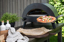 Pizzaofen Livorno - aus Stahl, Edelstahl und Keramik in Schwarz