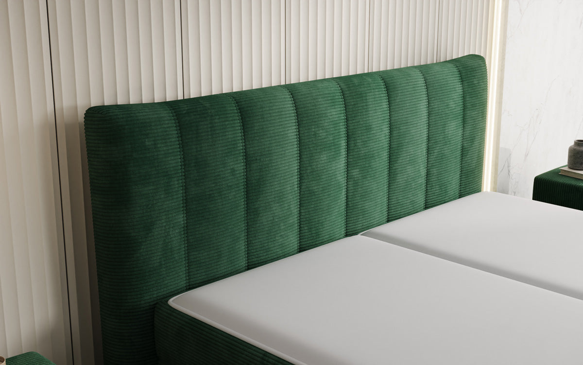 Boxspringbett Ines in Cord mit Stauraum