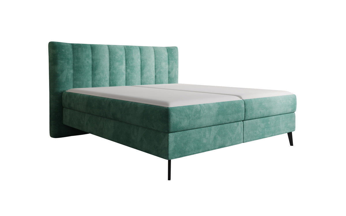 Boxspringbett Ines in Cord mit Stauraum