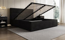Designer Polsterbett Merry in Cord mit Stauraum