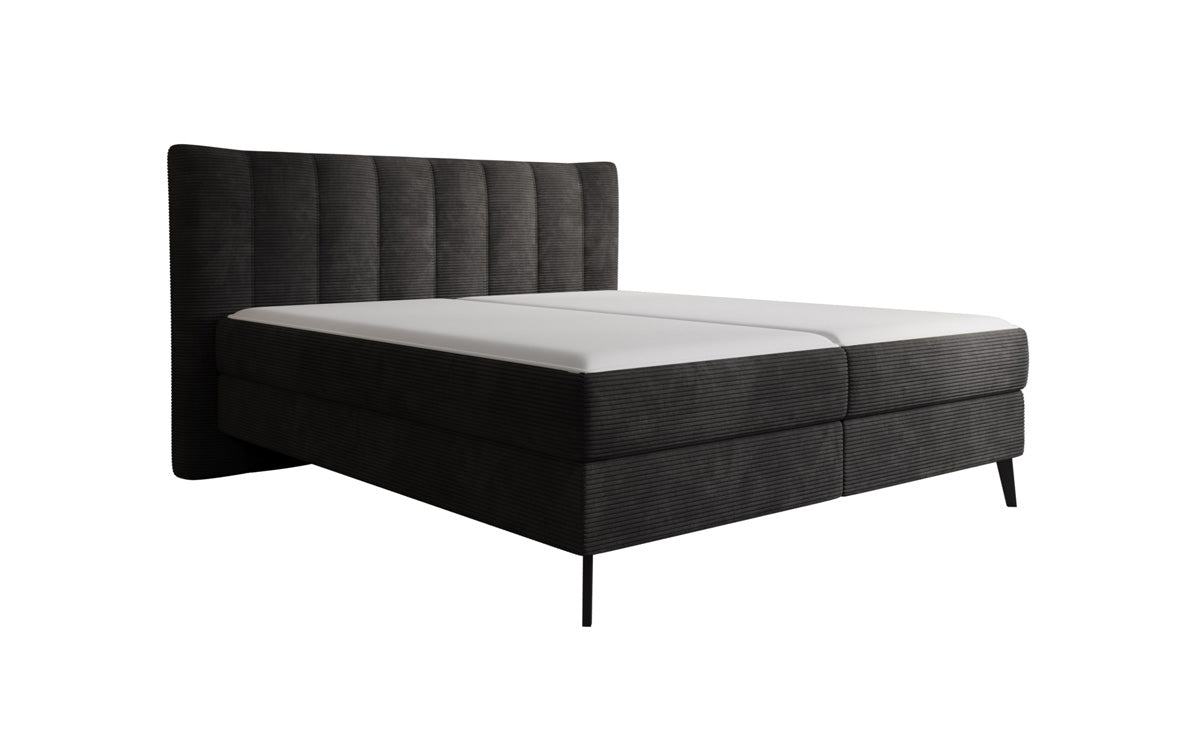 Boxspringbett Ines in Cord mit Stauraum