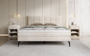 Boxspringbett Vera in Cord mit hohen Füßen