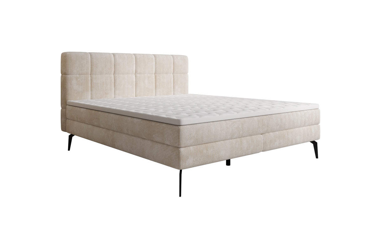 Boxspringbett Vera in Cord mit hohen Füßen
