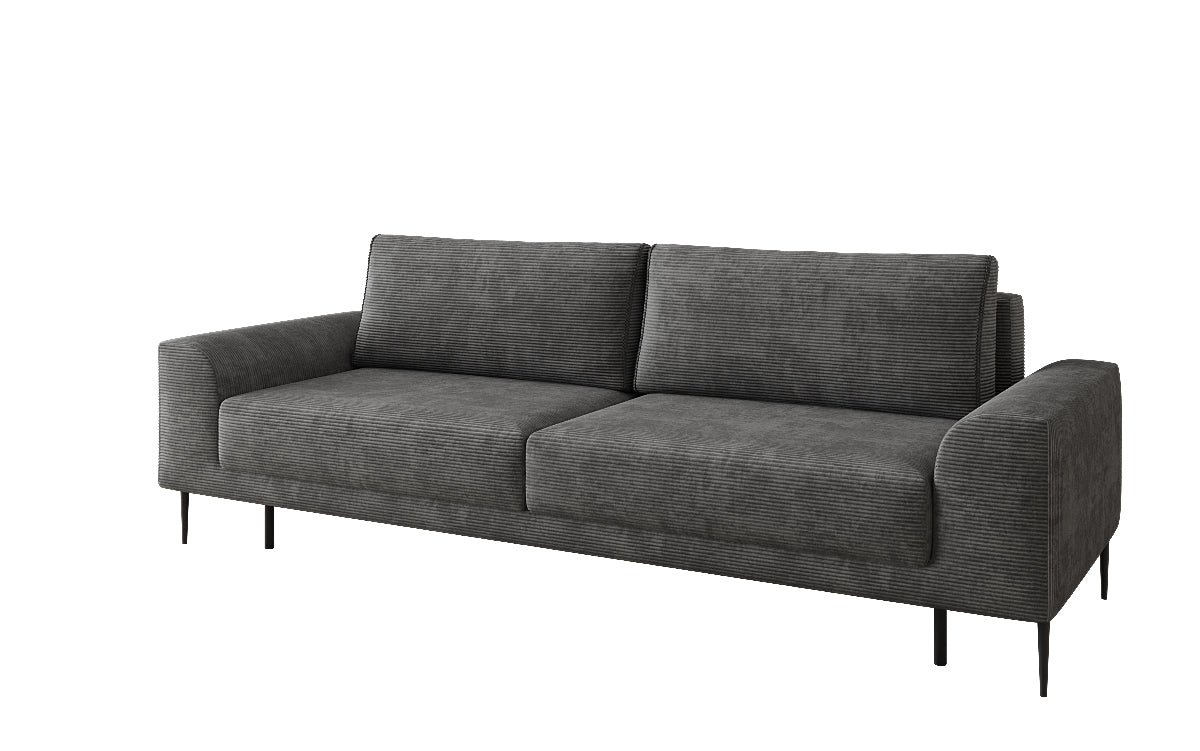 Designer 3 Sitzer Sofa Bloom in Cord mit Schlaffunktion und Stauraum