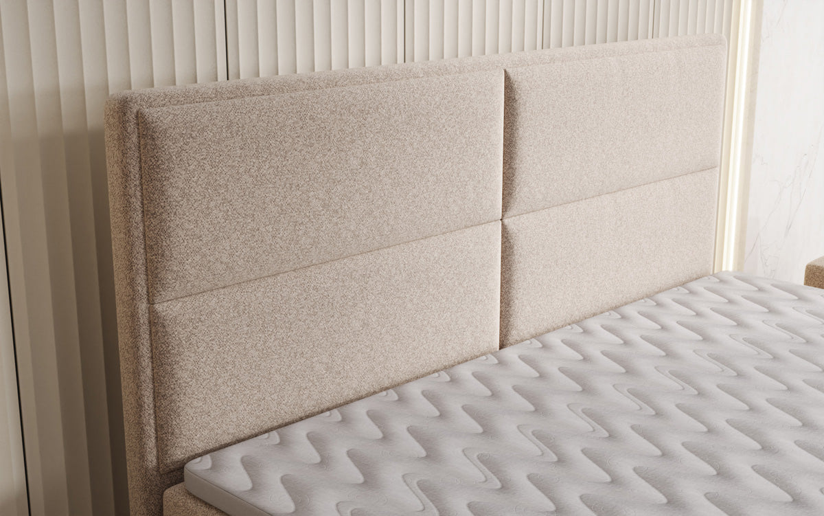 Boxspringbett Viola in Strukturstoff mit Stauraum