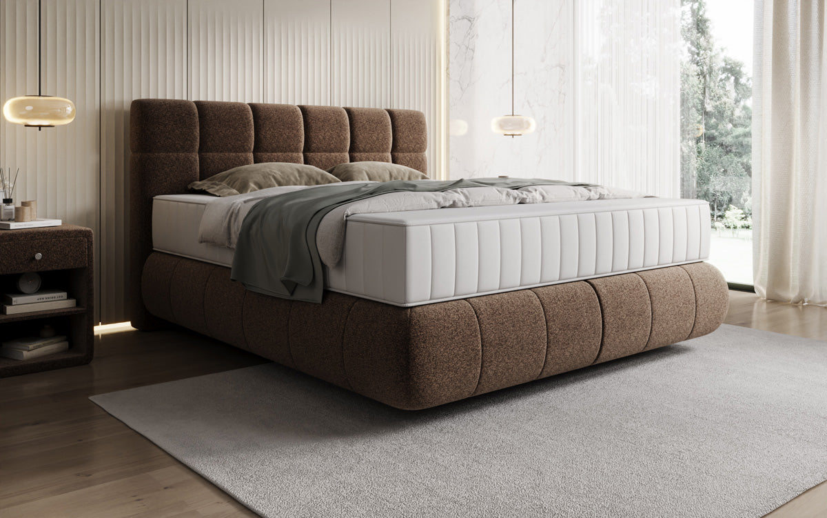 Boxspringbett Nala in Strukturstoff mit Schwebeoptik