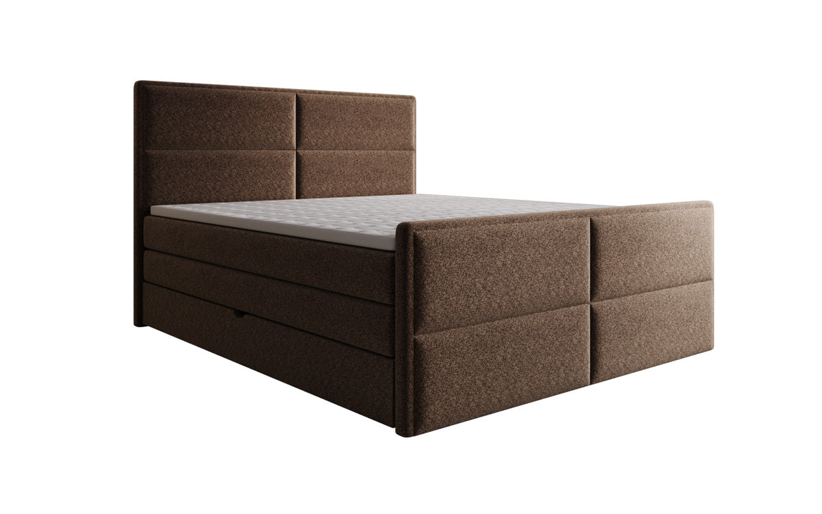 Boxspringbett Viola in Strukturstoff mit Stauraum