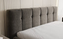 Designer Polsterbett Helena in Strukturstoff mit Stauraum