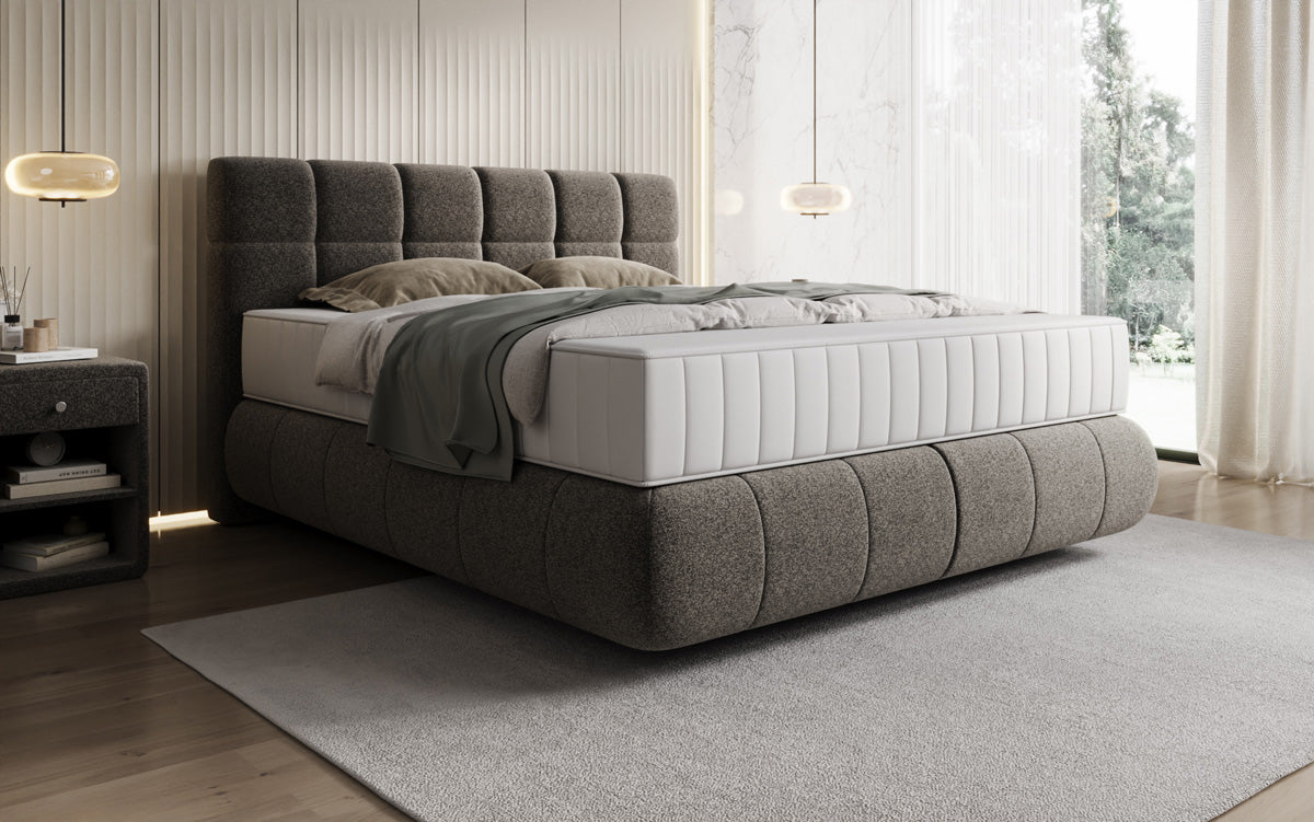 Boxspringbett Nala in Strukturstoff mit Schwebeoptik