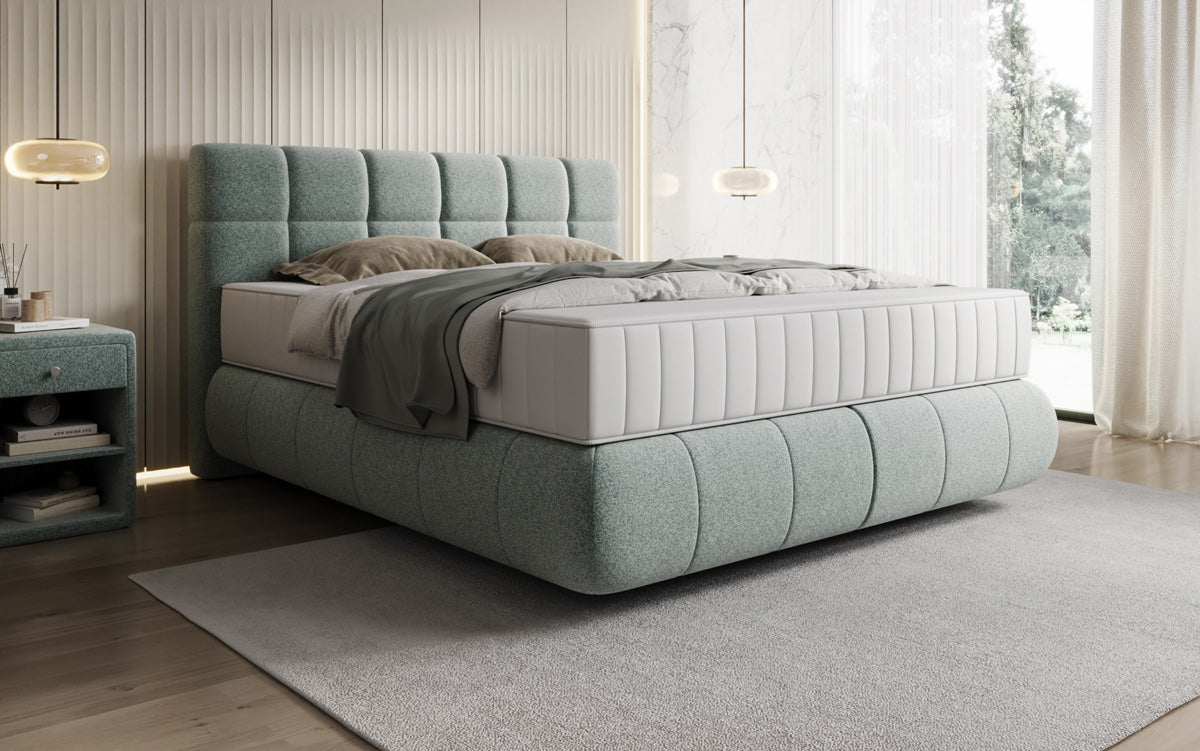 Boxspringbett Nala in Strukturstoff mit Schwebeoptik