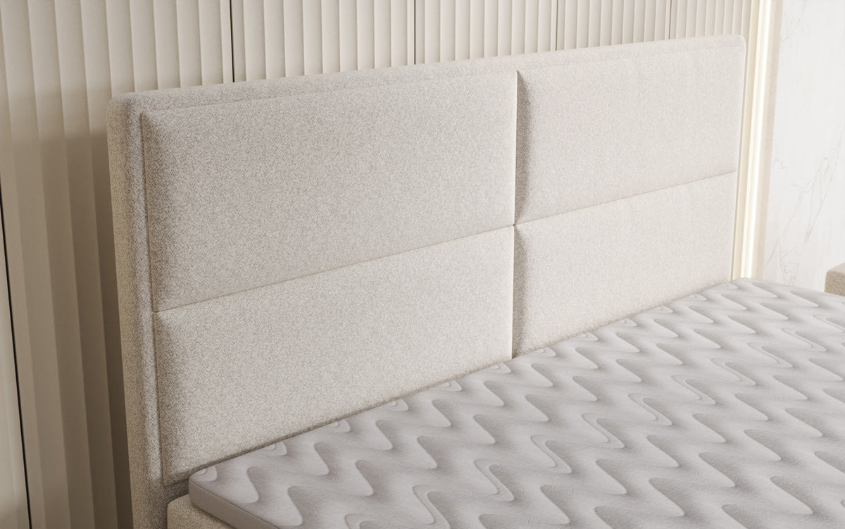Boxspringbett Viola in Strukturstoff mit Stauraum