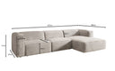 Designer Ecksofa Comfy in Samt