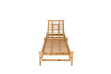 Sonnenliege Verano - aus Rattan mit grauen Kissen