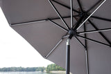Sonnenschirm Lightning – Ø270 cm in wahlweise Schwarz oder Grau
