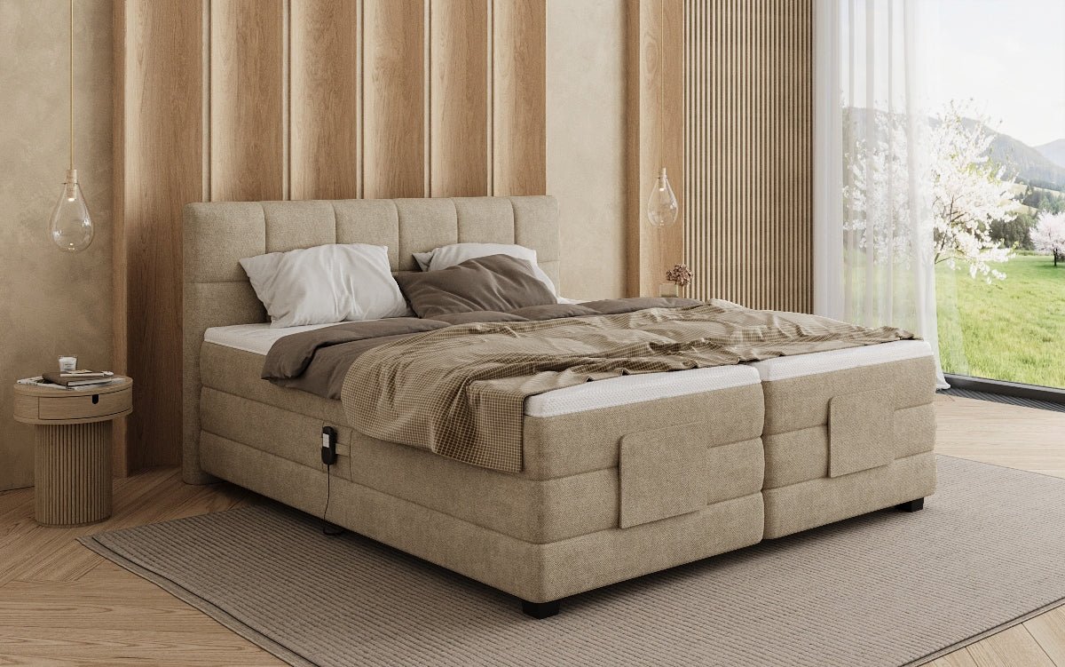 Boxspringbett Monaco - elektrisch verstellbar in Stoff