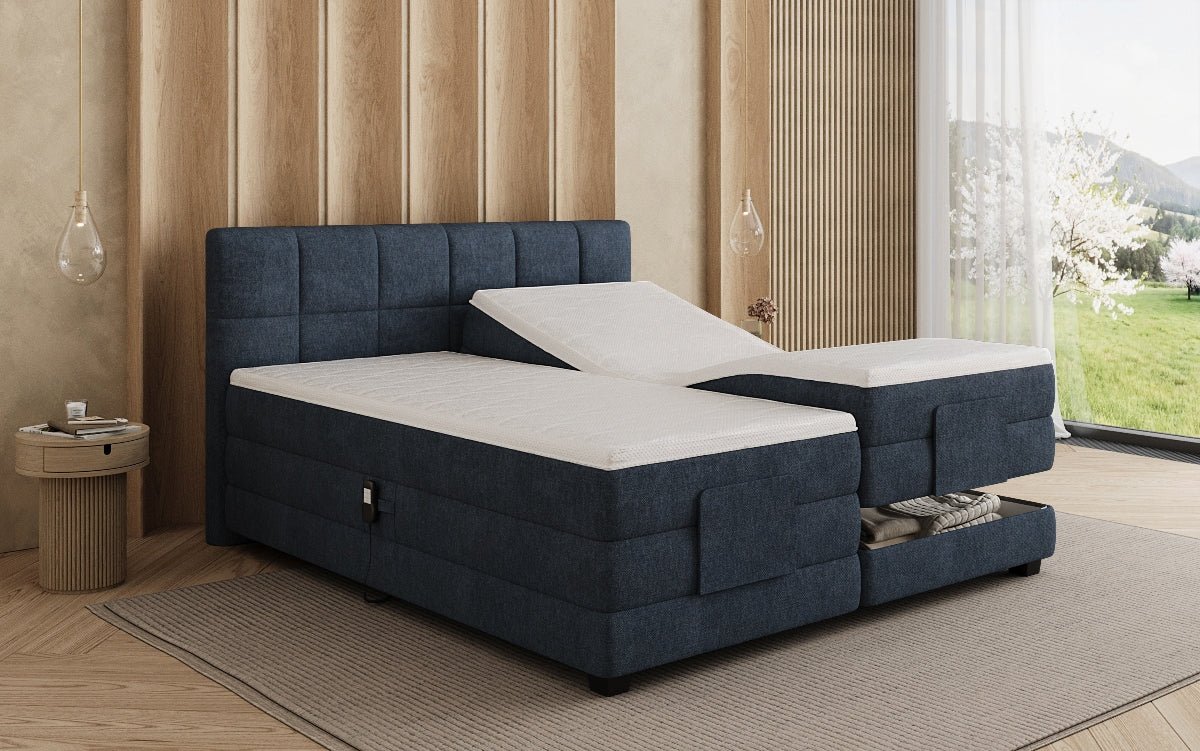 Boxspringbett Monaco - elektrisch verstellbar in Stoff