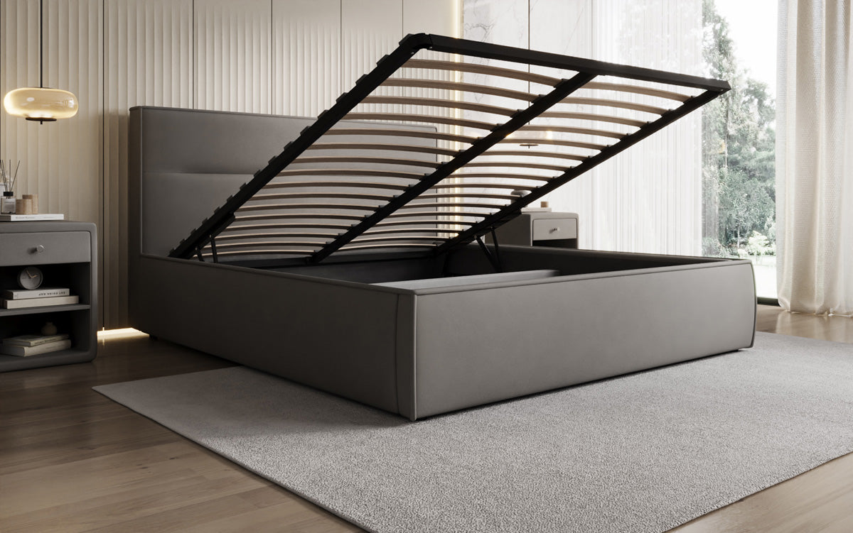Designer Polsterbett Merry Stoff mit Stauraum