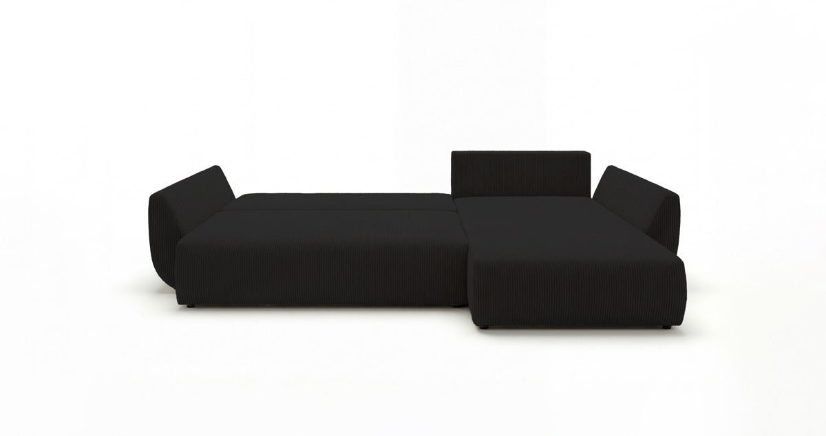 Designer Sofa Lenoa L mit Schlaf- und Klappfunktion in Cord