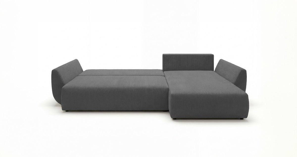 Designer Sofa Lenoa L mit Schlaf- und Klappfunktion in Cord