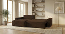 Designer Ecksofa Vienna mit Schlaf- und Klappfunktion in Cord