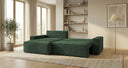 Designer Ecksofa Vienna mit Schlaf- und Klappfunktion in Cord