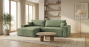 Designer Ecksofa Vienna mit Schlaf- und Klappfunktion in Cord
