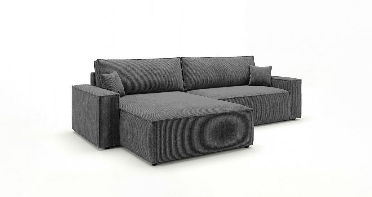 Designer Sofa Vienna mit Schlaf- und Klappfunktion in Cord