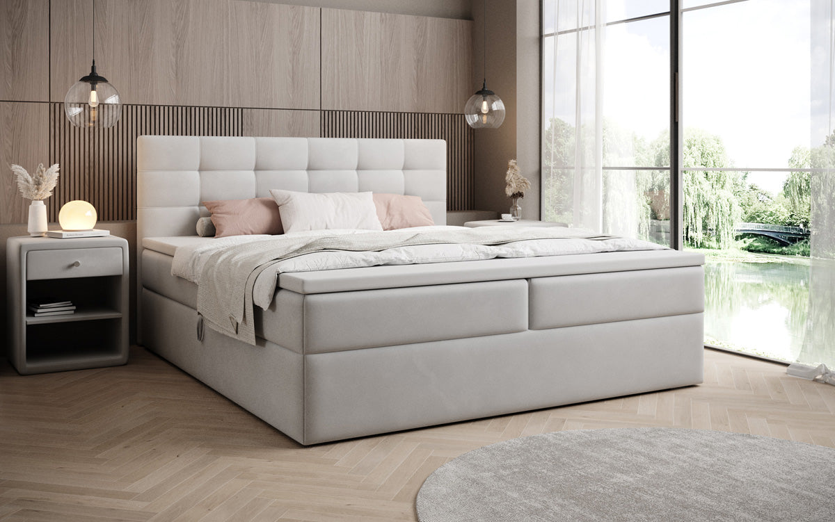 Boxspringbett Lux Samt mit Stauraum
