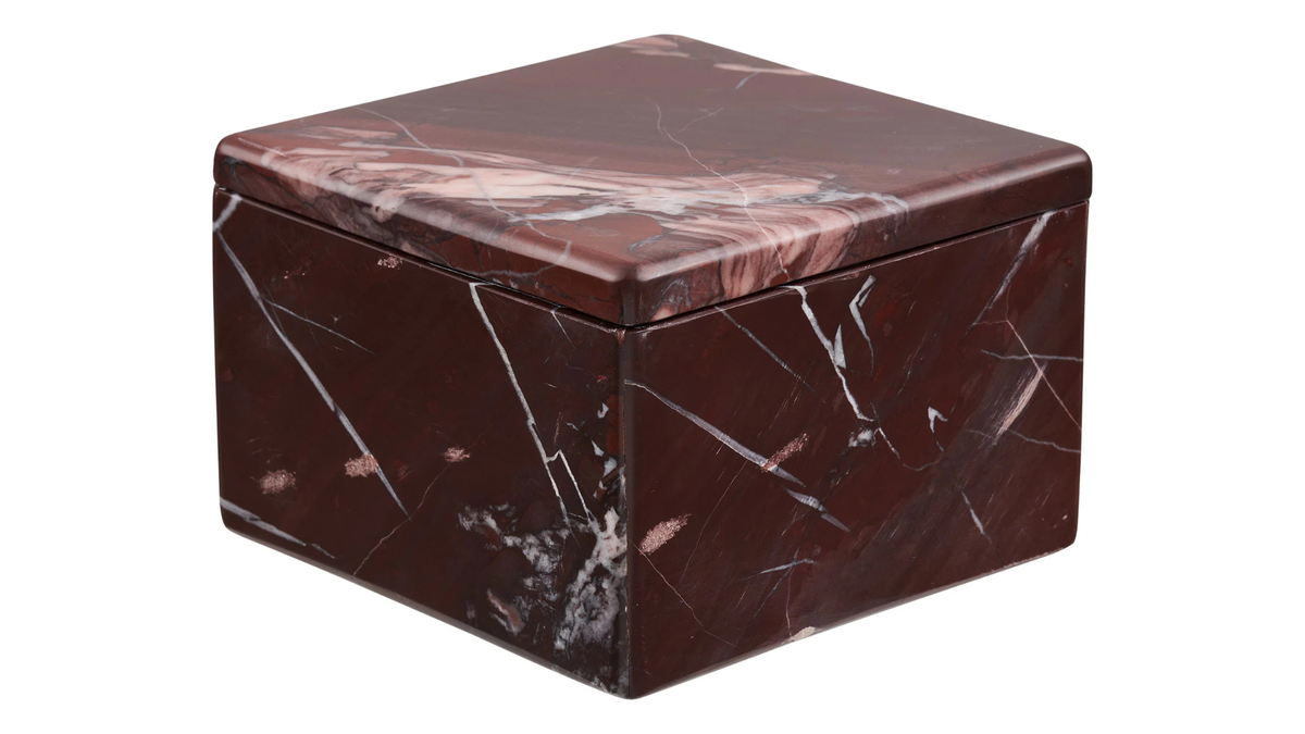 Aufbewahrungsbox Jari - mit Deckel aus Marmor