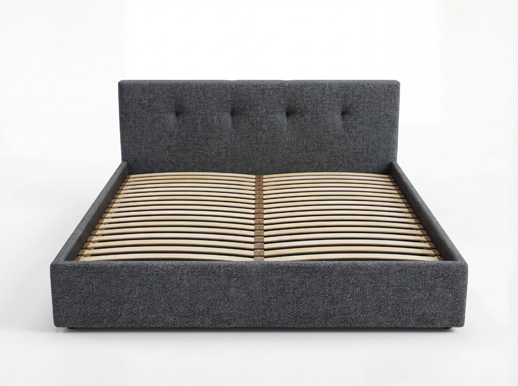Designer Polsterbett Alva in Samt mit Stauraum
