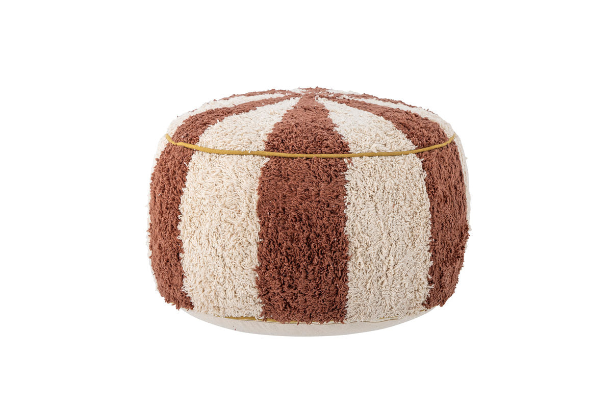 Kinderhocker Elli - in Rot-Weiß aus weichem Stoff