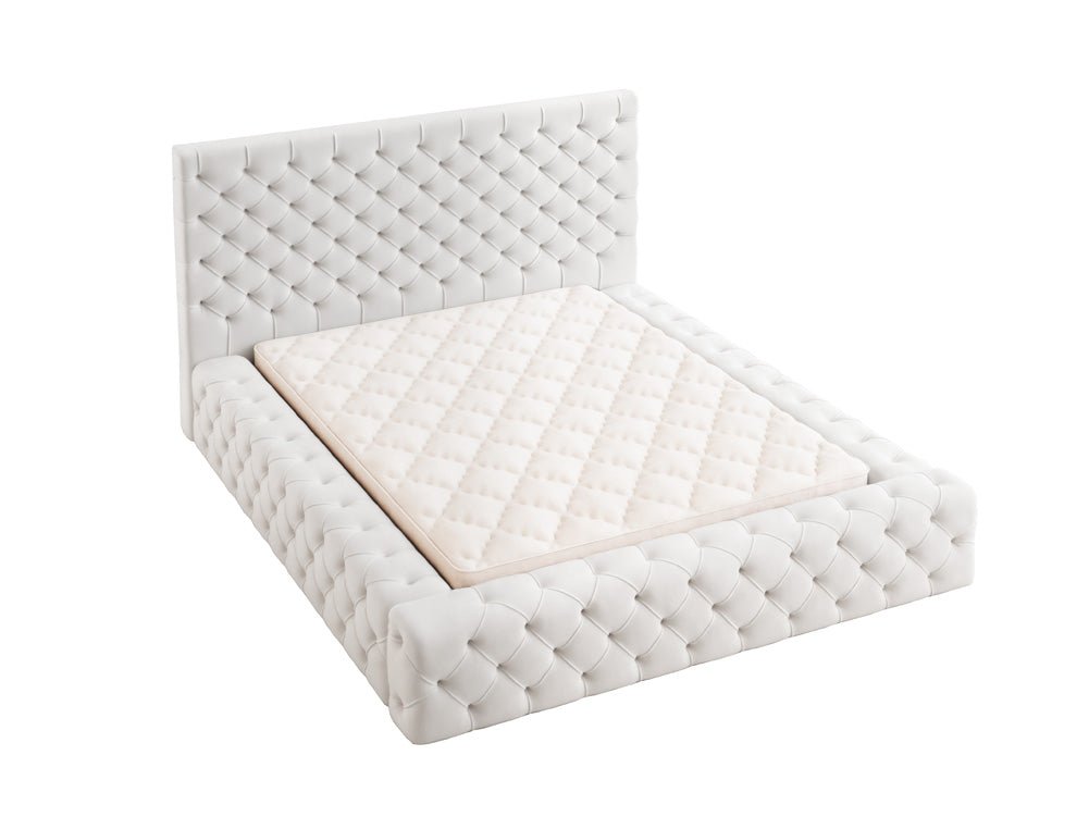 Lit rembourré design Lana Velours avec rangement