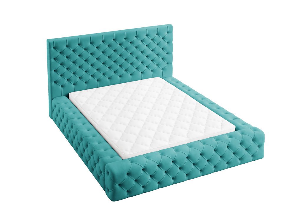 Lit rembourré design Lana Velours avec rangement