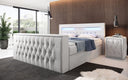 Boxspringbett Menzogna mit TV Lift, USB und Stauraum (2 Schubladen) - Luxusbetten24