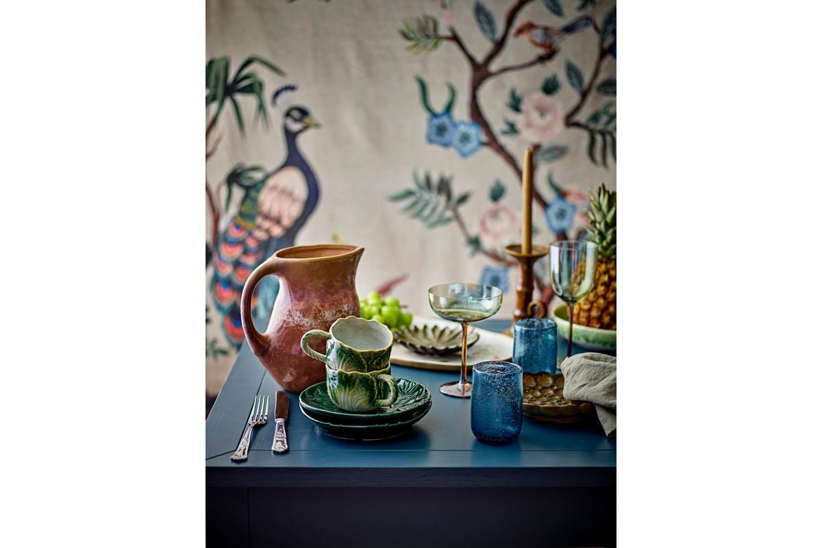 Tagesdecke Pfaui – aus gewebtem Polyester mit Quasten