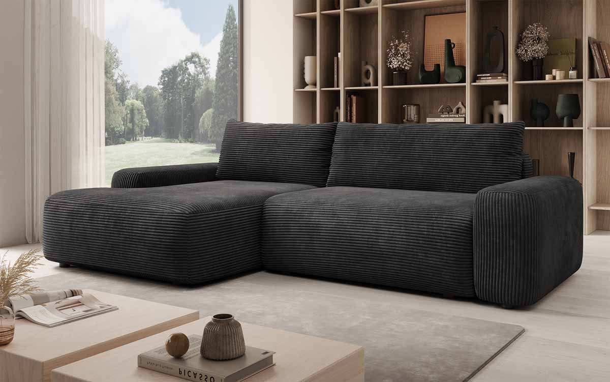 Designer Sofa Luma mit Stauraum und Schlaffunktion - Luxusbetten24