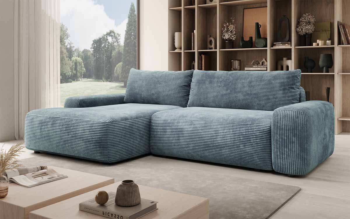 Designer Sofa Luma mit Stauraum und Schlaffunktion - Luxusbetten24