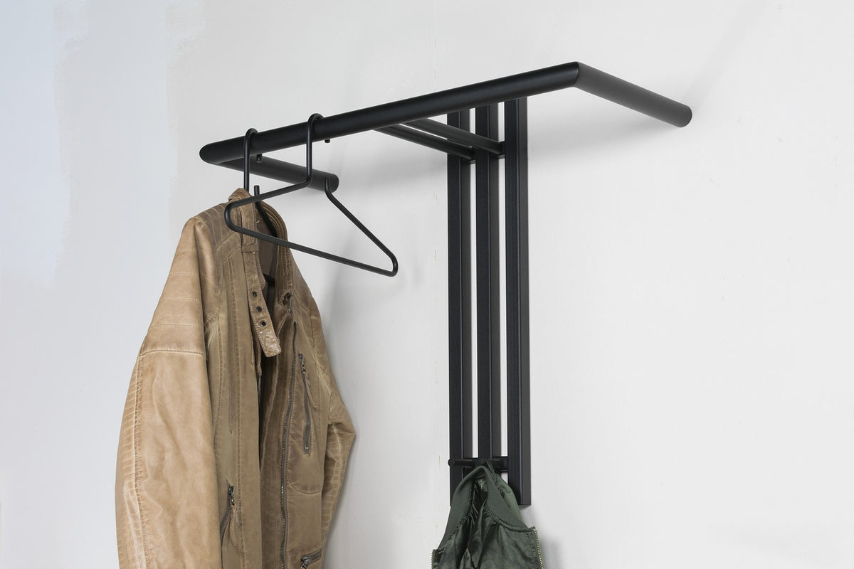 Designer Wandgarderobe Tarvi - Schwarz