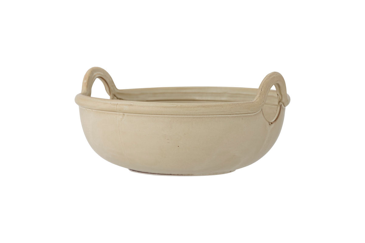 Übertopf Kavi – Steingut mit grauer Glasur